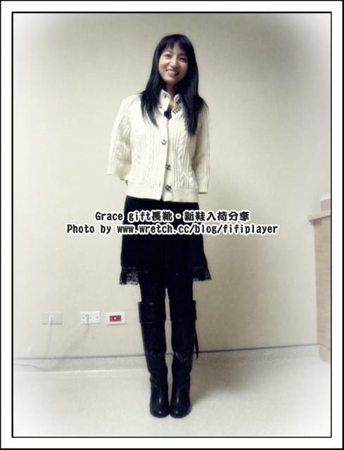 《敗家》花猴控之Grace gift甜美緞帶可反折膝上靴