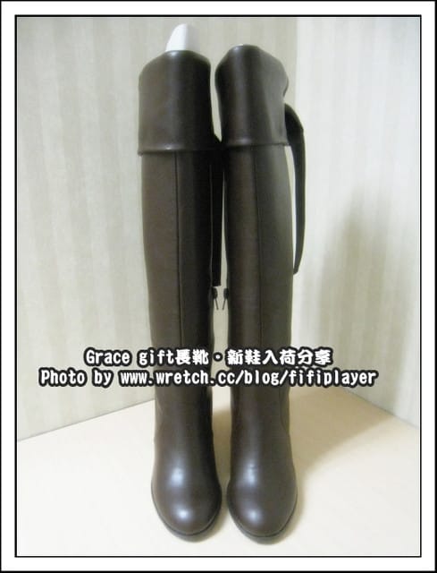 《敗家》花猴控之Grace gift甜美緞帶可反折膝上靴