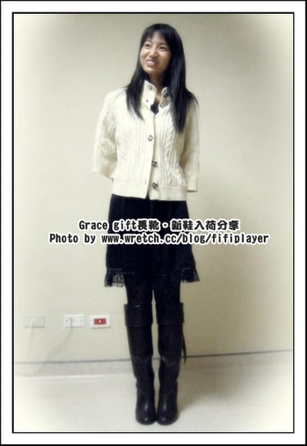 《敗家》花猴控之Grace gift甜美緞帶可反折膝上靴