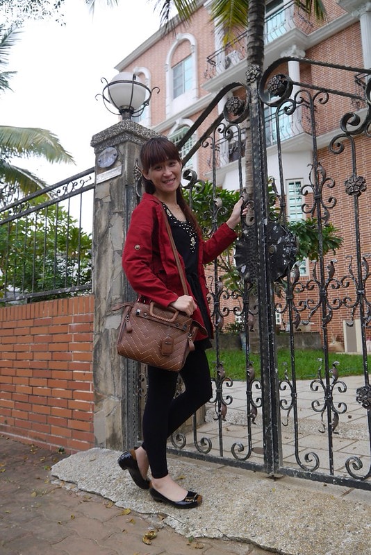 2015私包分享-咖啡色硬挺手提側背百搭方包