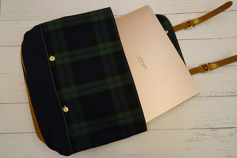 Muni經典格紋率性後背包