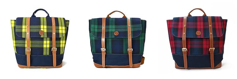 Muni經典格紋率性後背包