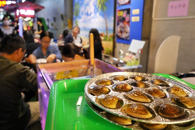 嘉義文化夜市美食蜊正站好(鮮烤蛤蜊)