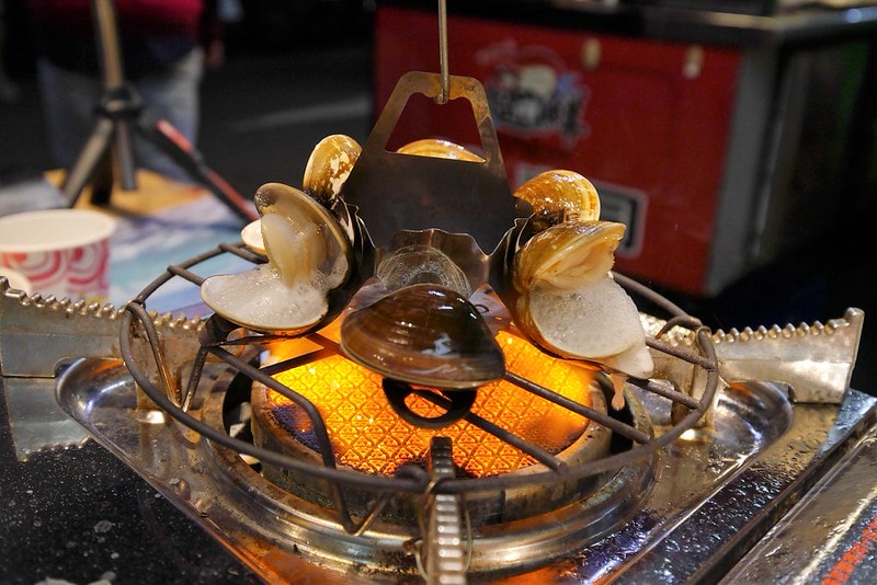 嘉義文化夜市美食蜊正站好(鮮烤蛤蜊)