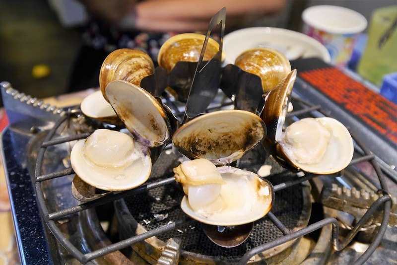 嘉義文化夜市美食蜊正站好(鮮烤蛤蜊)