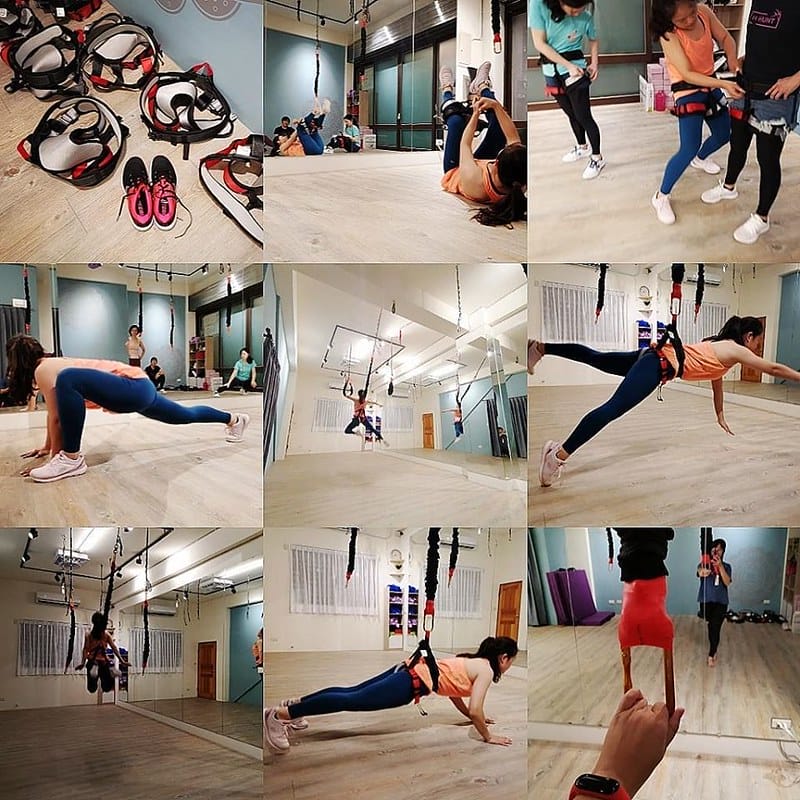 酒窩小姊の運動日常(空中瑜珈/蹦極有氧)