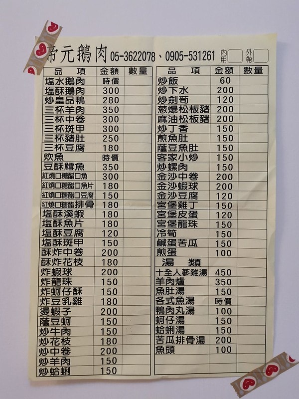 太保平價快炒聚餐推薦帝元鵝肉(帝元藥膳薑母鴨),平價!聚餐的好所在,適合多人聚餐、下酒菜、外帶