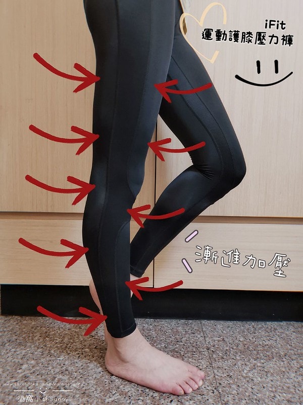 壓力褲試穿報告【Fitty】運動護膝壓力褲(女款・經典全黑)