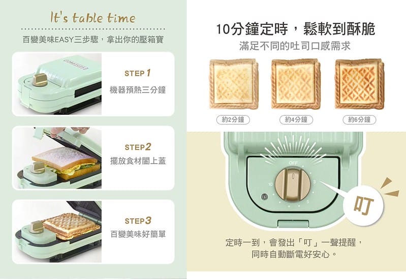 MATURE美萃 熱壓三明治鬆餅機 CY-1622