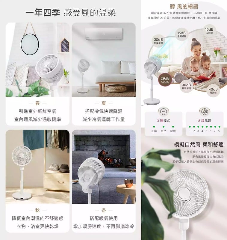 [夏日好物]CLAIRE 10吋DC遙控桌立兩用循環扇 x 樂酷 遊戲多功能USB風扇