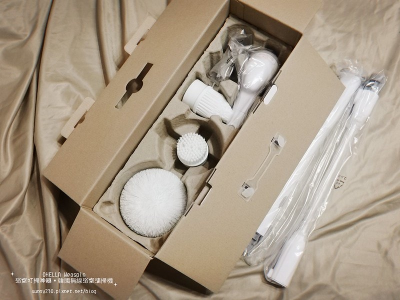 開箱韓國OHELLA Neospin無線浴室清掃機