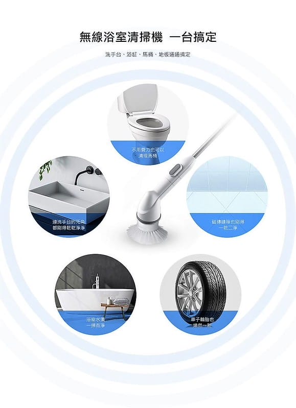 開箱｜懶人浴室打掃神器-交給韓國OHELLA Neospin無線浴室清掃機,讓清潔工作事半功倍,免彎腰,不用爬高爬低也能輕鬆刷洗浴室各角落