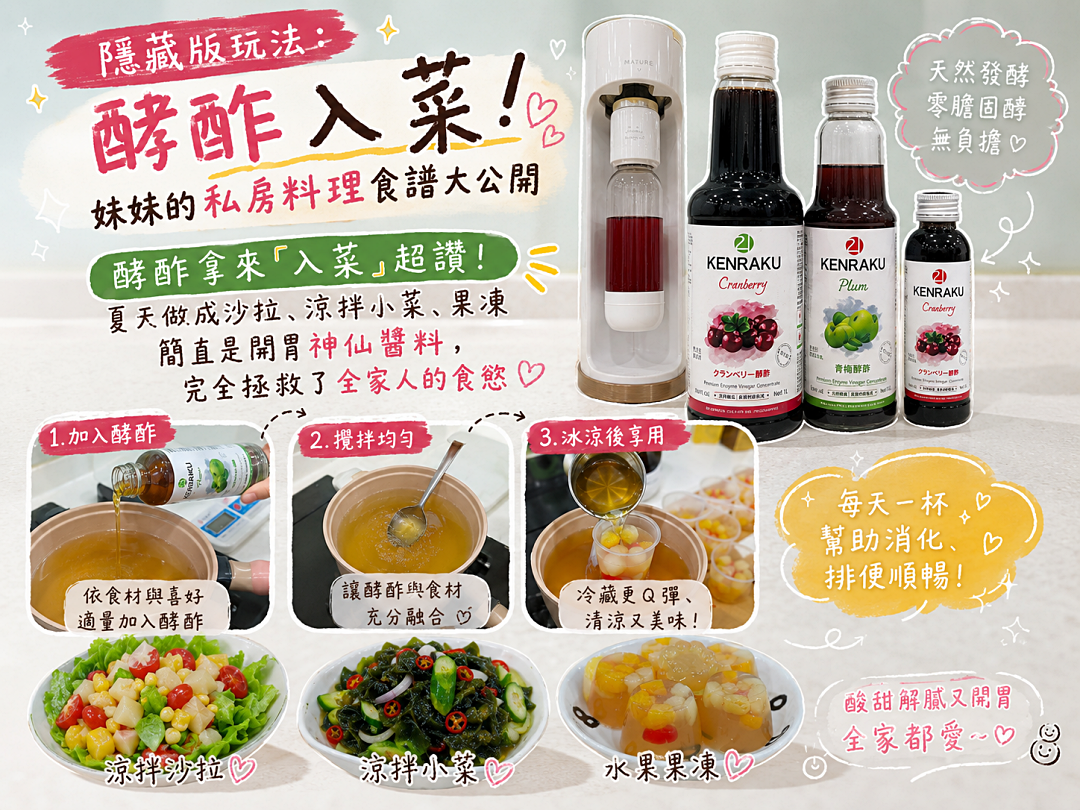 團購｜喝了5年的心得分享．能夠收服咖啡手搖控的KENRAKU21 健樂酵酢 隱藏版百變喝法、私房料理食譜大公開！（2026五週年續團）
