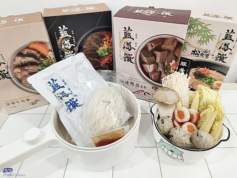 宅配美食｜團購必買－藍海饌diamond of sea，跟現煮的一樣好吃-常溫牛肉麵，麻辣鴨血，清燉排骨