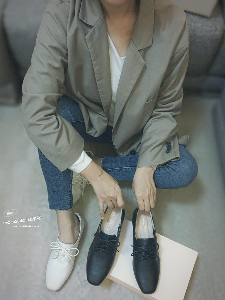 【moobulous木子】台灣手工真皮氣墊平底鞋