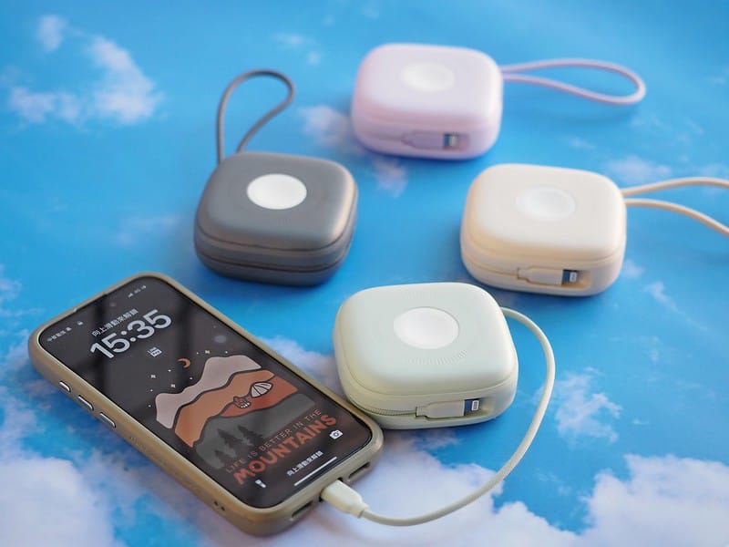 開箱｜aircolor 雲朵系六合一 磁吸無線快充行動電源