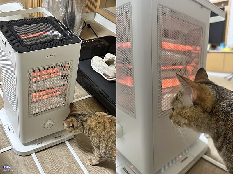 【KINYO】1500W直立式電暖器/電暖爐/石英速暖/五面發熱/安靜