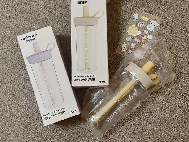 樂扣樂扣｜SUSU不鏽鋼吸管杯(750ml)+嚼對FUN飲吸管杯(750ml)+Tritan大容量背帶水壺2L