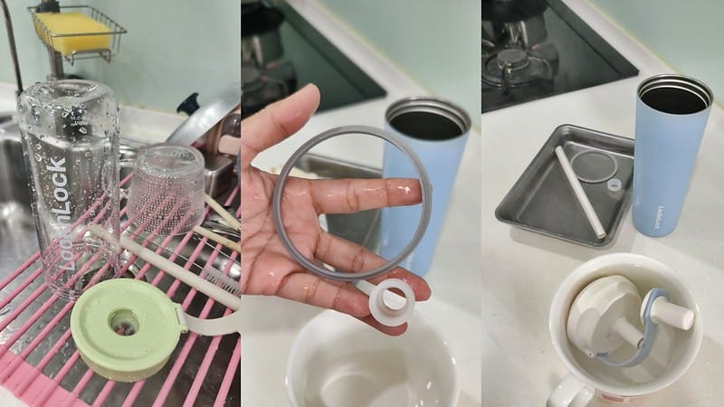 樂扣樂扣｜SUSU不鏽鋼吸管杯(750ml)+嚼對FUN飲吸管杯(750ml)+Tritan大容量背帶水壺2L