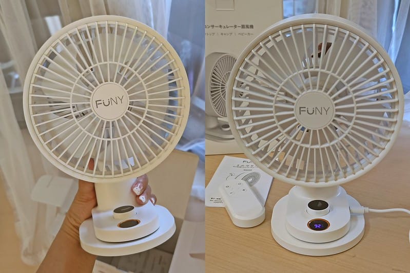 開箱ᵀⁱᵐᵉ【FUNY】桌上型循環扇+手持風扇