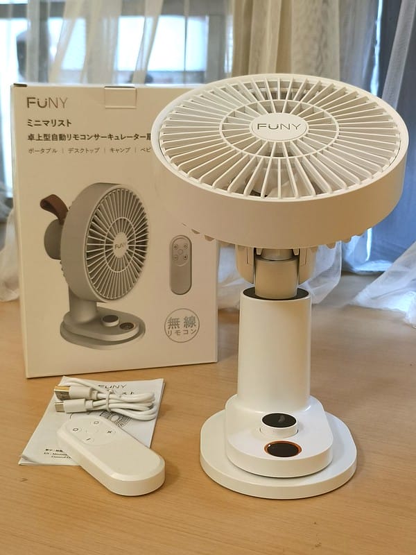 開箱ᵀⁱᵐᵉ【FUNY】桌上型循環扇+手持風扇